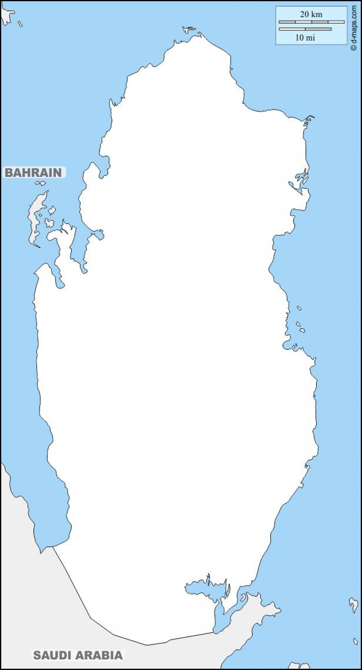 Քարտեզ Քաթարի ուրվագիծը