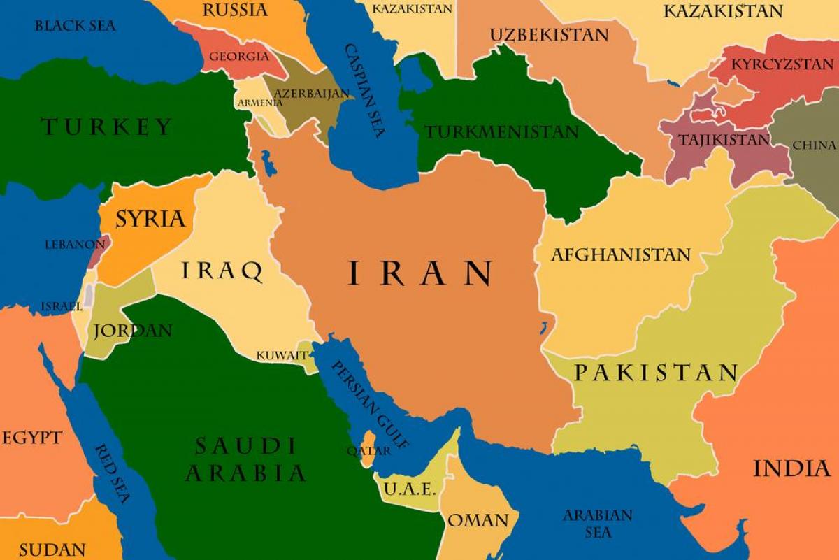 քարտեզ Դոհա, Կատար, Մերձավոր Արեւելք